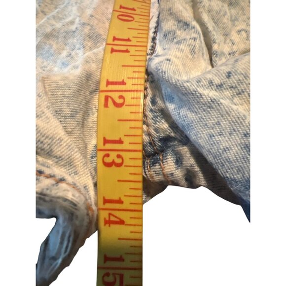 Vintage Zena Womens Acid Wash Denim Patchwork Shorts Size 13 Made In USA - Picture 3 of 10